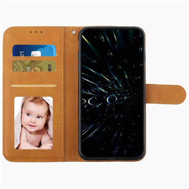 Protective leather flip case with stand for Motorola Moto G35 5G - Yellow