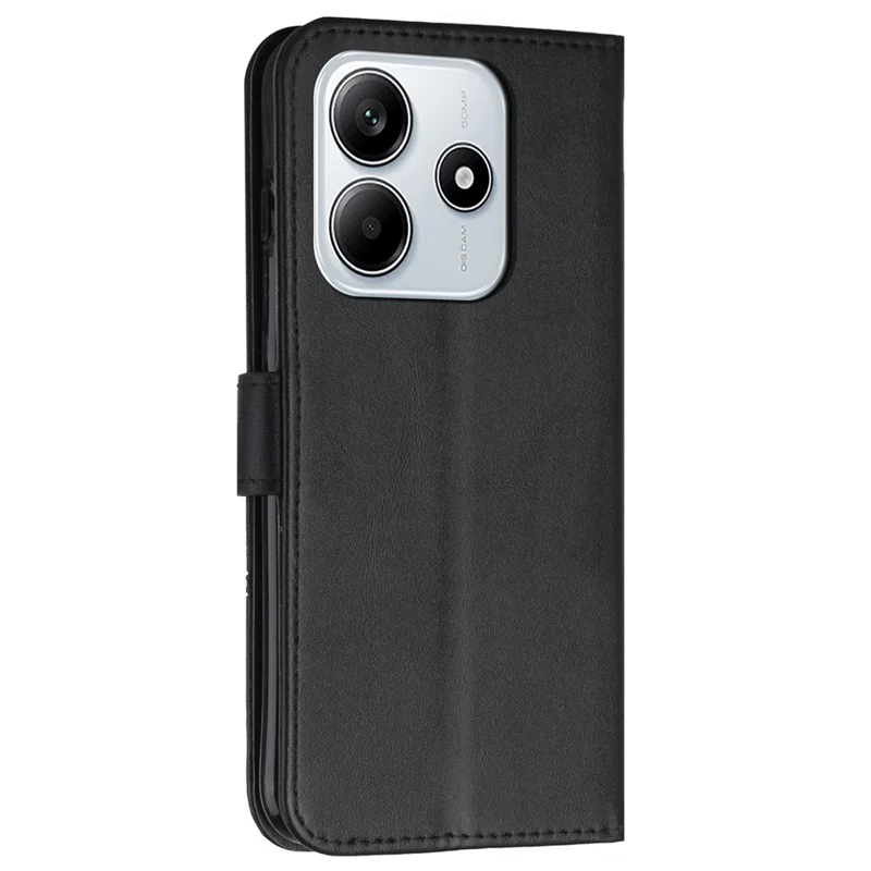 For Xiaomi Redmi Note 14 5G Case Stand Flip Protective Leather Phone Cover - Black