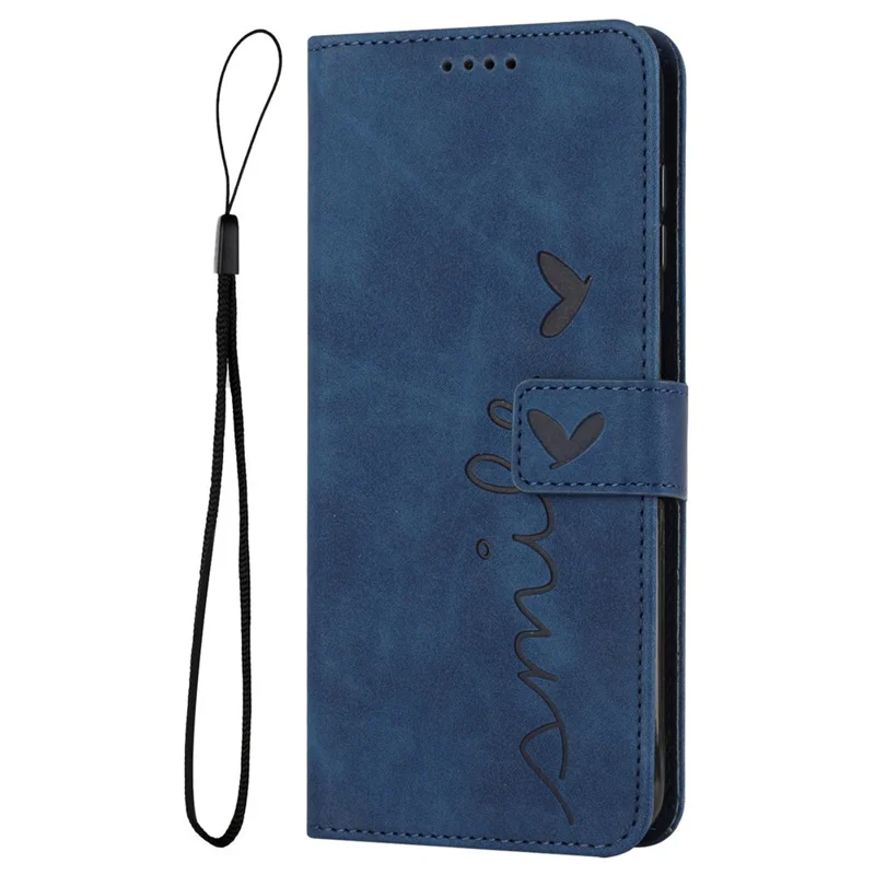 For Motorola Edge 50 5G Case Viewing Stand PU Leather Phone Cover Imprinted Pattern - Sapphire