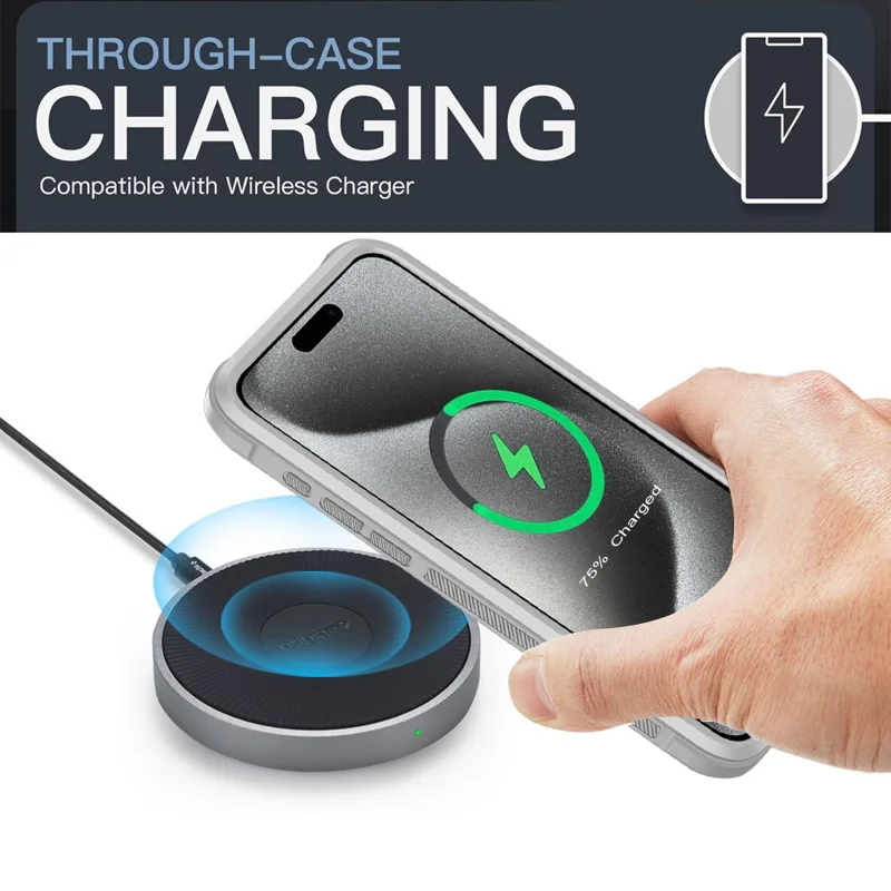 For iPhone 16 Case with Lens Cover Kickstand Skin-Touch PC+TPU Phone Protector - Blue