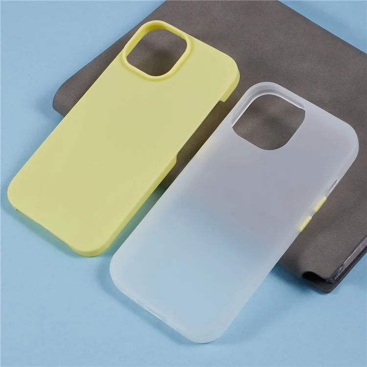 For iPhone 14 Case Detachable TPU Shockproof Phone Cover - Yellow