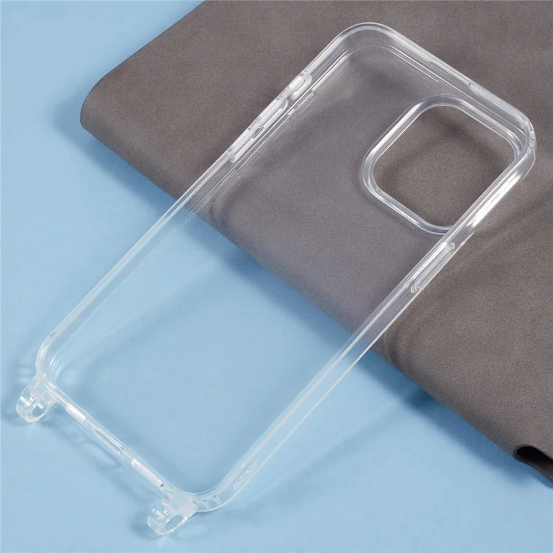 TPU Transparante Hoesje voor iPhone 15 Pro met Lanyardgat 1,8 mm