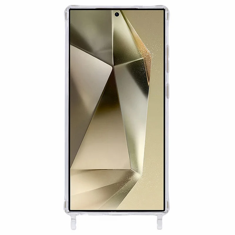 For Samsung Galaxy S23 Ultra Case PC+TPU 1.5mm Clear Phone Cover with Lanyard Holes