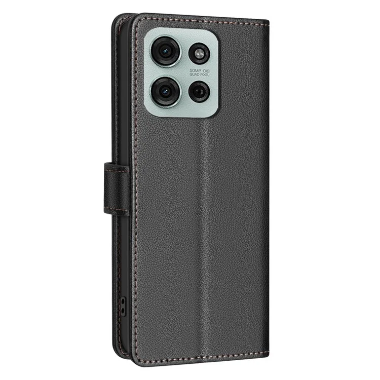 BINFEN COLOR BF32 Per Motorola Moto G75 5G Custodia in Pelle Portafoglio Blocco RFID Custodia per Telefono - Nero