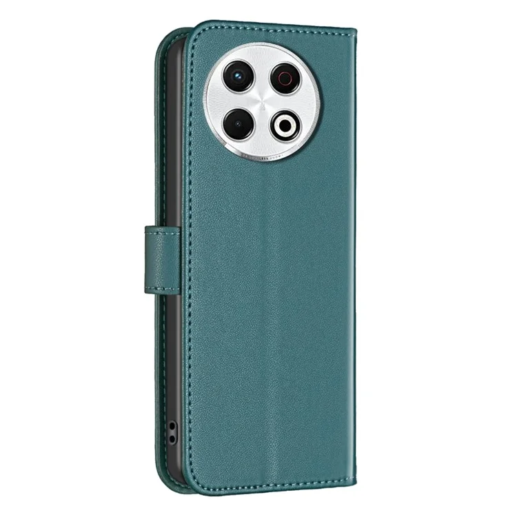 BINFEN COLOR BF17 Funda para TECNO Spark 30 Pro 4G Cartera Folio Flip Cubierta de cuero - Verde
