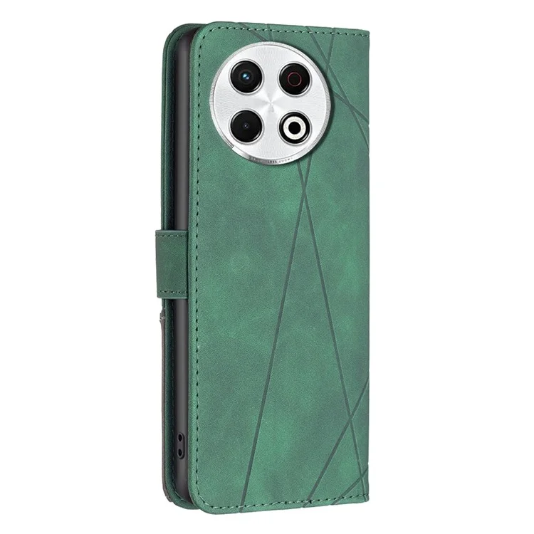 BINFEN COLOR BF05 Capa para TECNO Spark 30 Pro 4G de couro, tipo carteira e com suporte - Verde