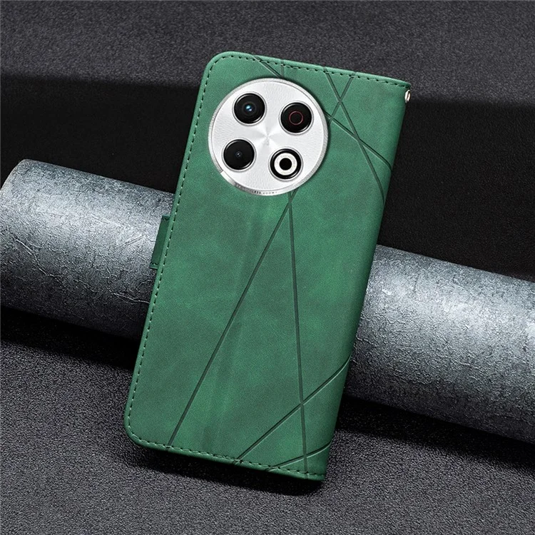 BINFEN COLOR BF05 Capa para TECNO Spark 30 Pro 4G de couro, tipo carteira e com suporte - Verde