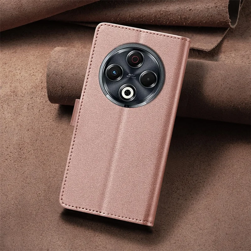 BINFEN COLOR BF32 For TECNO Spark 30 4G Leather Case Wallet RFID Blocking Phone Cover - Rose Gold