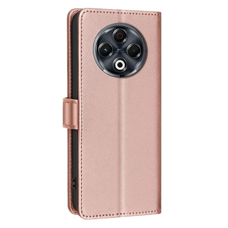 BINFEN COLOR BF32 For TECNO Spark 30 4G Leather Case Wallet RFID Blocking Phone Cover - Rose Gold