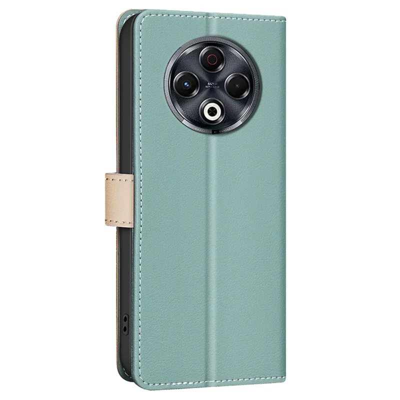 BINFEN COLOR BF33 para TECNO Spark 30 4G Capa de Couro Splicing Color RFID Blocking - Verde