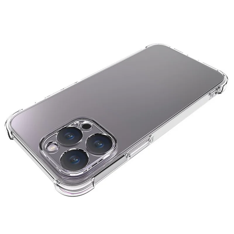 WANLONFENG WL Series for iPhone 14 Pro TPU Case 2.0mm Phone Cover with Tempered Glass Film