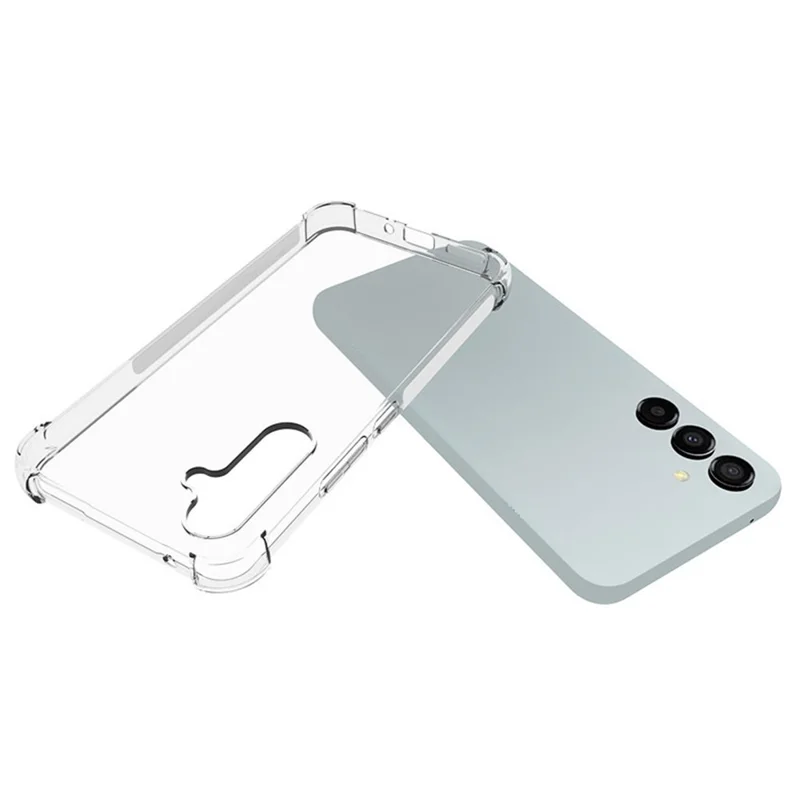 Custodia WANLONFENG WL Series per Samsung Galaxy A54 5G, cover in TPU trasparente da 2,0 mm con pellicola in vetro temperato (grande foro per l'obiettivo)