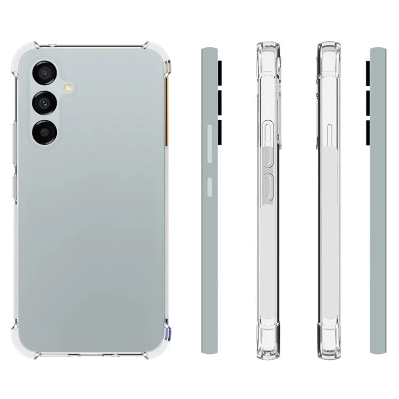 Custodia WANLONFENG WL Series per Samsung Galaxy A54 5G, cover in TPU trasparente da 2,0 mm con pellicola in vetro temperato (grande foro per l'obiettivo)