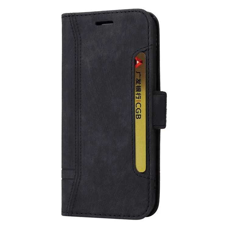 BETOPNICE 001 Para Samsung Galaxy A23 4G / F23 5G / M23 5G / M13 4G / A23 5G (Versão Global) Capa de Telefone de Couro Imitado com Estampa de Costura e Alça - Preto