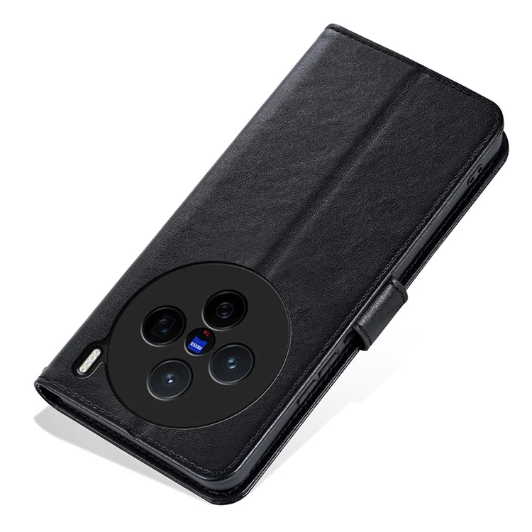 Capa para vivo X200 5G da AZNS, em couro PU antirrisco com suporte e carteira - Preto