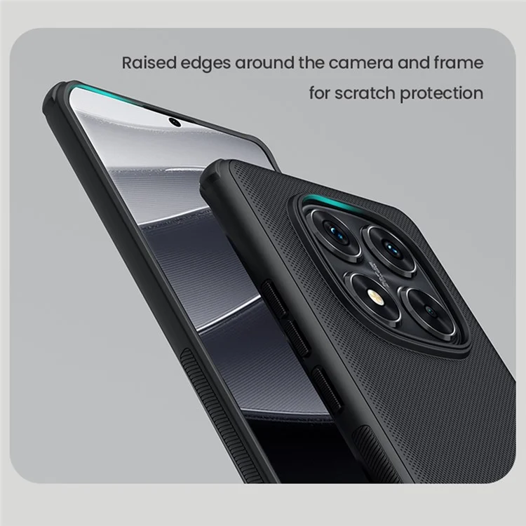 NILLKIN Frosted Shield Pro For Xiaomi Redmi Note 14 Pro 5G / Poco X7 5G Case Matte PC+TPU Phone Cover - Black
