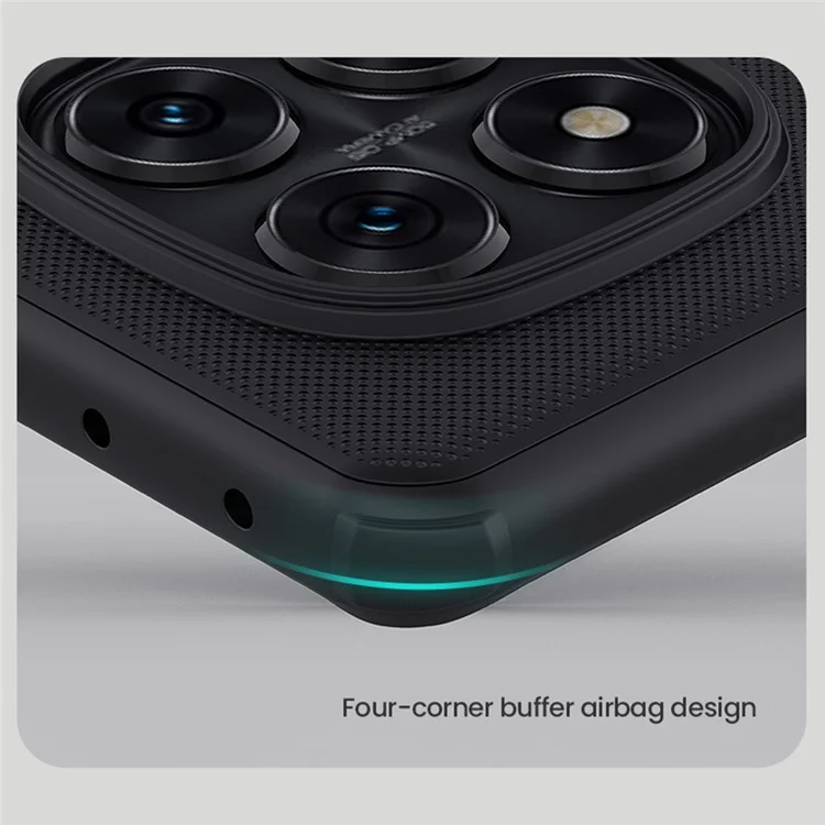 NILLKIN Frosted Shield Pro For Xiaomi Redmi Note 14 Pro 5G / Poco X7 5G Case Matte PC+TPU Phone Cover - Black
