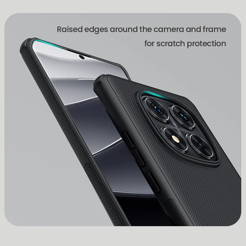 NILLKIN Frosted Shield Pro For Xiaomi Redmi Note 14 Pro 5G / Poco X7 5G Case Matte PC+TPU Phone Cover - Blue