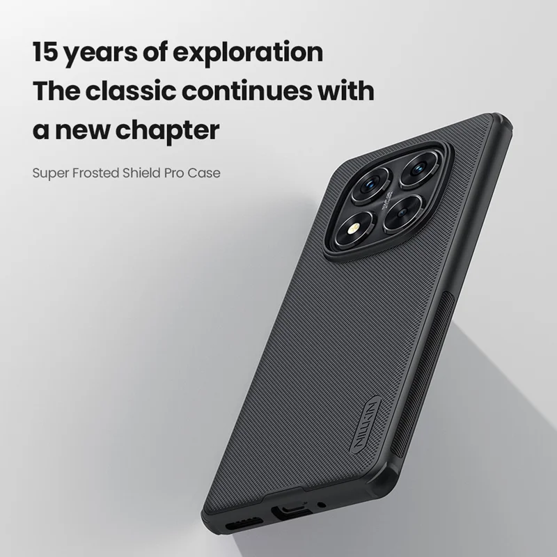 NILLKIN Frosted Shield Pro For Xiaomi Redmi Note 14 Pro 5G / Poco X7 5G Case Matte PC+TPU Phone Cover - Blue