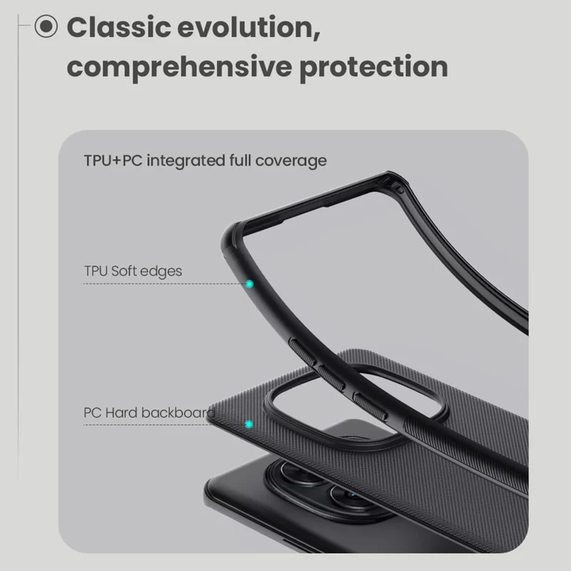 NILLKIN Frosted Shield Pro For Xiaomi Redmi Note 14 Pro 5G / Poco X7 5G Case Matte PC+TPU Phone Cover - Blue