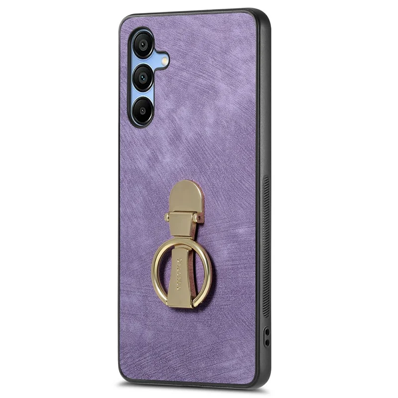 CASENEO D22 For Samsung Galaxy A16 4G / 5G Case Folding Kickstand Retro Leather Back Phone Cover - Purple