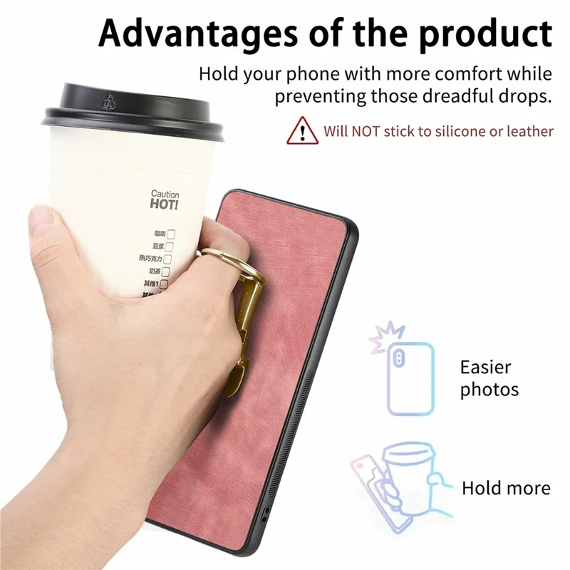 CASENEO D22 For Samsung Galaxy A16 4G / 5G Case Folding Kickstand Retro Leather Back Phone Cover - Purple