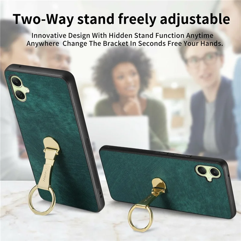 CASENEO D22 For Samsung Galaxy A06 4G Case Folding Kickstand Retro Leather Back Phone Cover - Pink