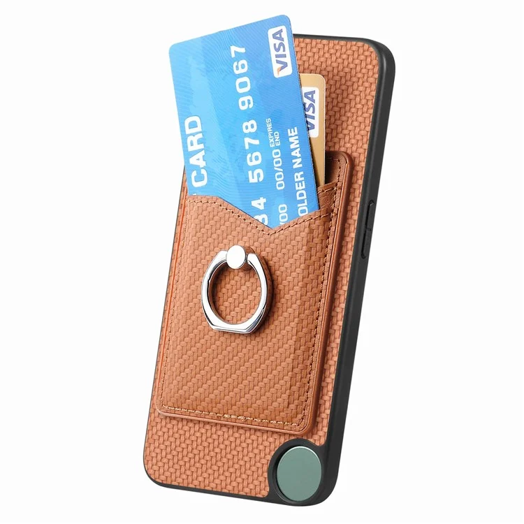 For Nothing CMF Phone 1 Case Card Slots Ring Holder Kickstand Phone Cover - Braun