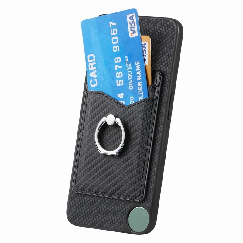 For Nothing CMF Phone 1 Case Card Slots Ring Holder Kickstand Phone Cover - Black