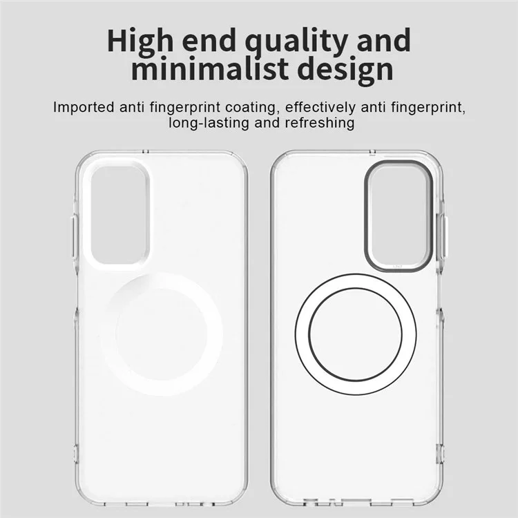 Para Samsung Galaxy A25 5G (Global) (161,0 x 76,5 x 8,3 mm) Caso Compatível com MagSafe PC+TPU+PET Anti-Drop Phone Cover - Branco