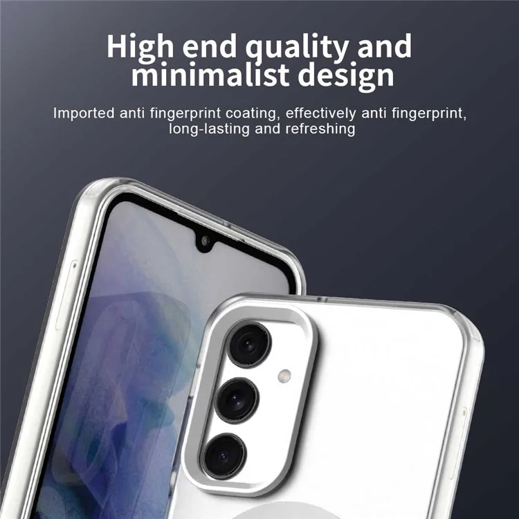 Para Samsung Galaxy A25 5G (Global) (161,0 x 76,5 x 8,3 mm) Caso Compatível com MagSafe PC+TPU+PET Anti-Drop Phone Cover - Branco