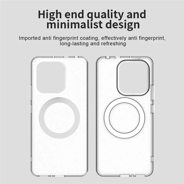 For Xiaomi Redmi Note 13 4G Case Compatible with MagSafe PC+TPU+PET Anti-Drop Phone Cover - White