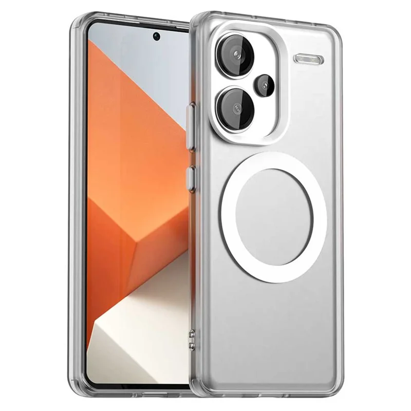 Coque pour Xiaomi Redmi Note 13 Pro+ 5G compatible avec MagSafe PC+TPU+PET anti-chute - Blanc