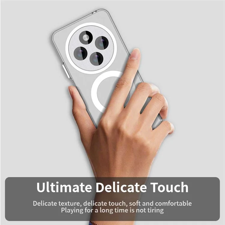 For Xiaomi Poco C75 4G / Redmi 14R 5G / 14C 4G Case Compatible with MagSafe PC+TPU+PET Anti-Drop Phone Cover - White