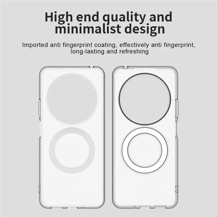 For Xiaomi Poco C75 4G / Redmi 14R 5G / 14C 4G Case Compatible with MagSafe PC+TPU+PET Anti-Drop Phone Cover - White