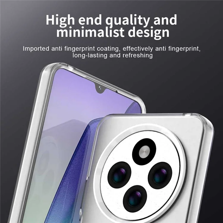 For Xiaomi Poco C75 4G / Redmi 14R 5G / 14C 4G Case Compatible with MagSafe PC+TPU+PET Anti-Drop Phone Cover - White