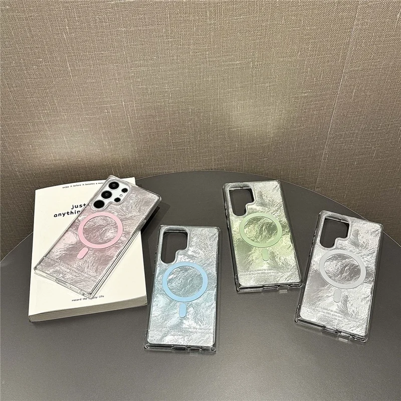 For Samsung Galaxy S24 Ultra Magnetic Phone Case Gradient Tint TPU+PC Protective Cover - Blue