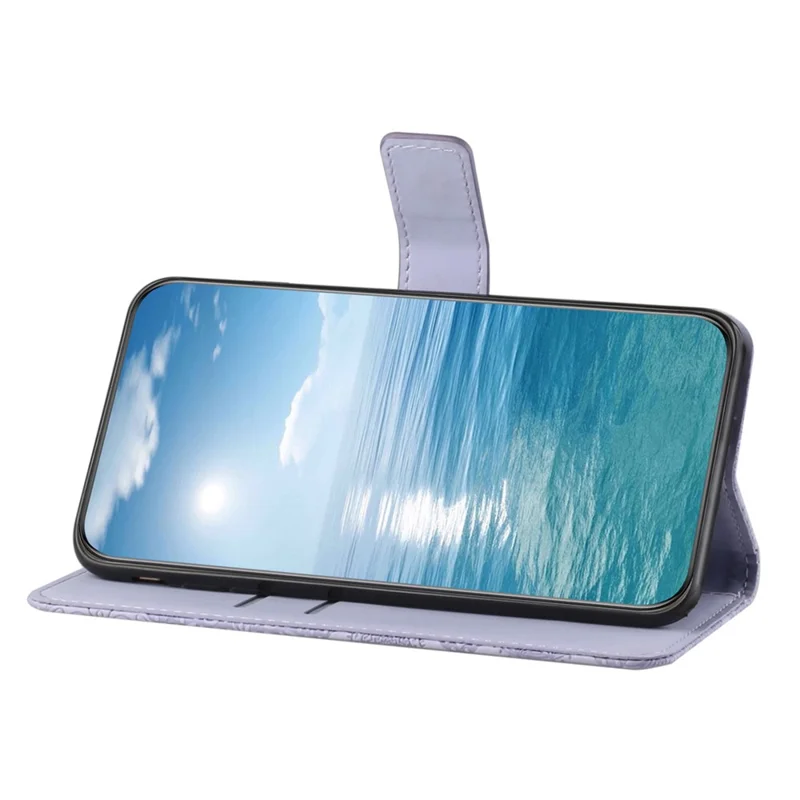 For TECNO Pova 5 Pro 5G Case Leather Case Ethnic Style Wallet Phone Cover with Strap - Purple