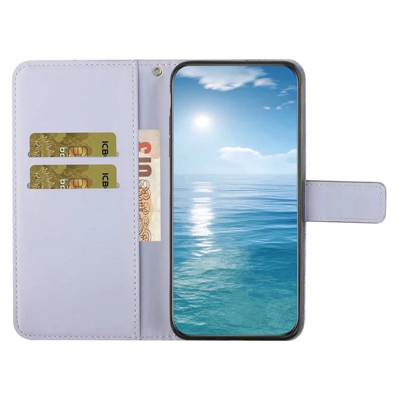 For TECNO Spark Go 2025 / Spark Go 1 / Pop 9 4G Case Leather Case Ethnic Style Wallet Phone Cover with Strap - Purple