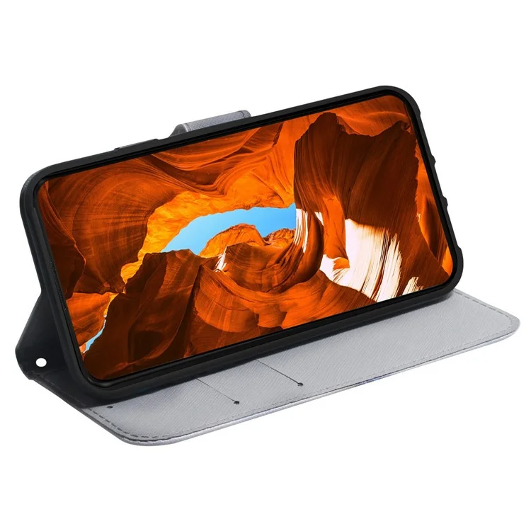 Für Xiaomi Redmi Note 14 5G Wallet Case Muster Print Lederhülle - Wolf