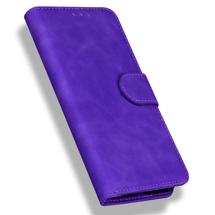 For Infinix Hot 50i 4G  /  Smart 9 4G Case Solid Color Leather Wallet Phone Cover - Purple