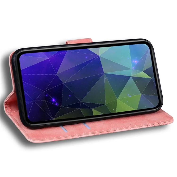 For Infinix Hot 50i 4G  /  Smart 9 4G Case Solid Color Leather Wallet Phone Cover - Pink