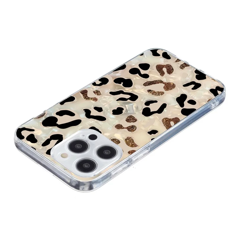 For iPhone 15 Pro Max Hoesje met Motiefafdruk Schokbestendig Zachte TPU Telefoonhoes - Luipaardprint