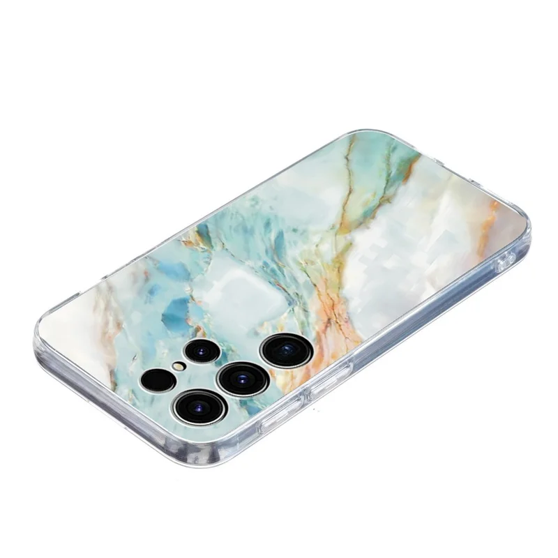 For Samsung Galaxy S24 Ultra Case Pattern Printing Shockproof Soft TPU Phone Cover - Oil Painting Marble
