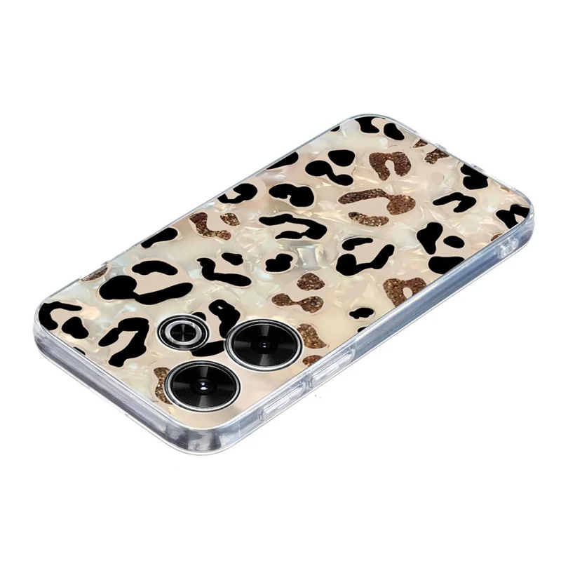 Funda para Xiaomi Redmi Note 14 5G con impresión de patrones, a prueba de golpes, suave TPU - Estampado de leopardo