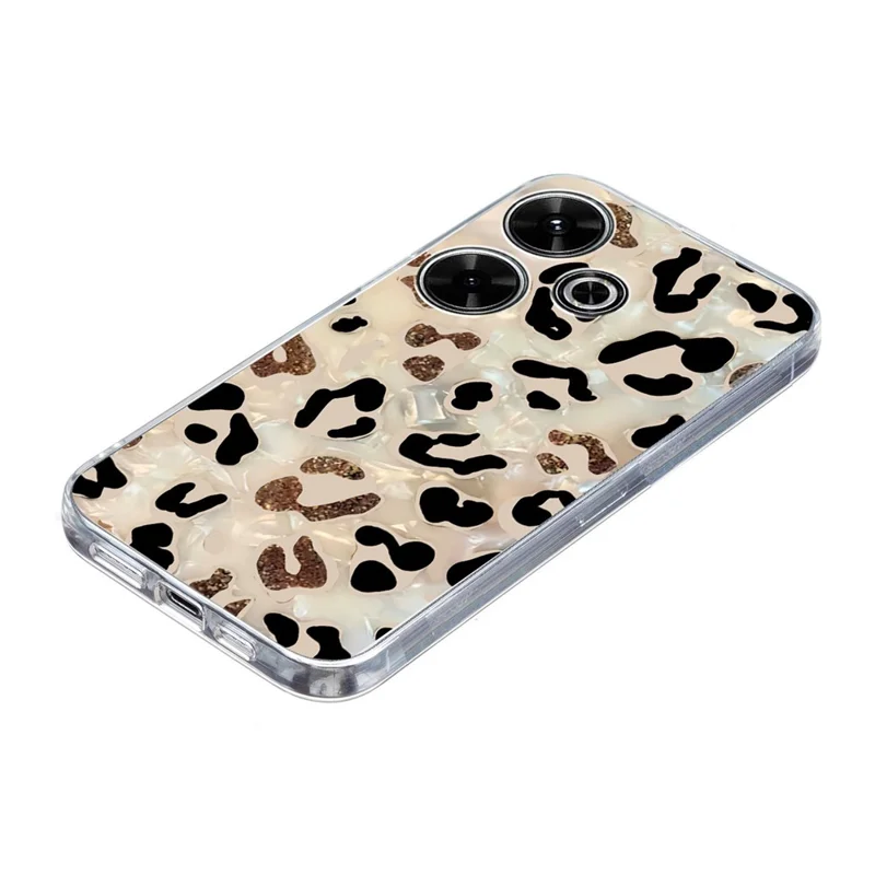 Funda para Xiaomi Redmi Note 14 5G con impresión de patrones, a prueba de golpes, suave TPU - Estampado de leopardo