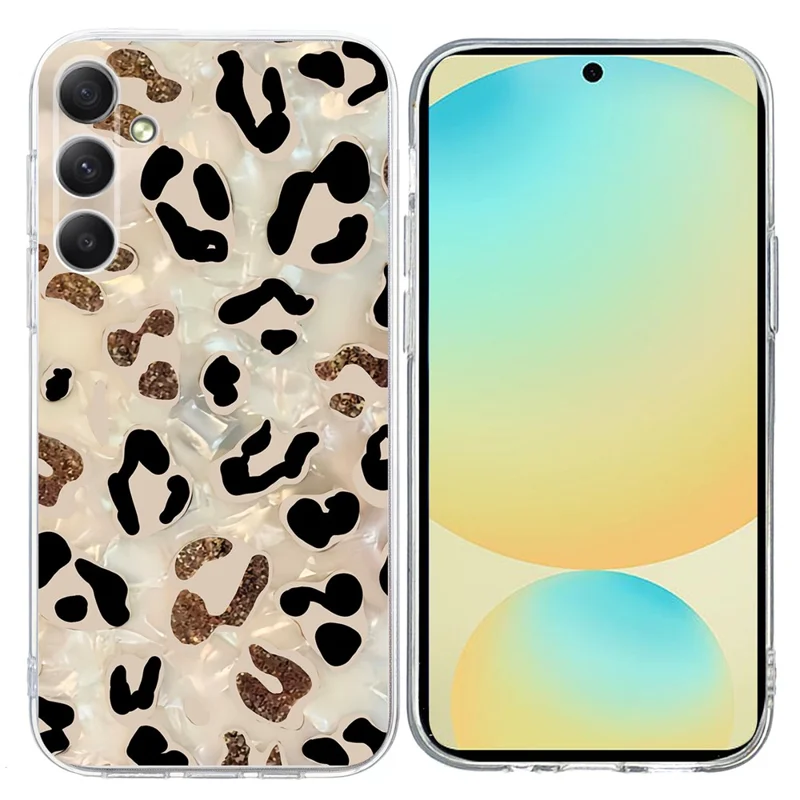 For Samsung Galaxy A54 5G Case Pattern Printing Shockproof Soft TPU Phone Cover - Leopard Print