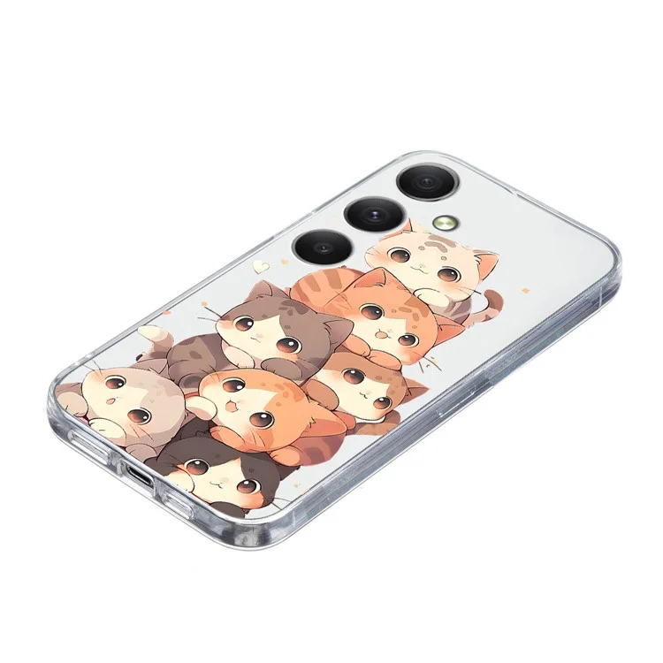 For Samsung Galaxy A25 5G (Global) (161.0 x 76.5 x 8.3mm) Case Pattern Printing Shockproof Soft TPU Phone Cover - Multiple Kittens