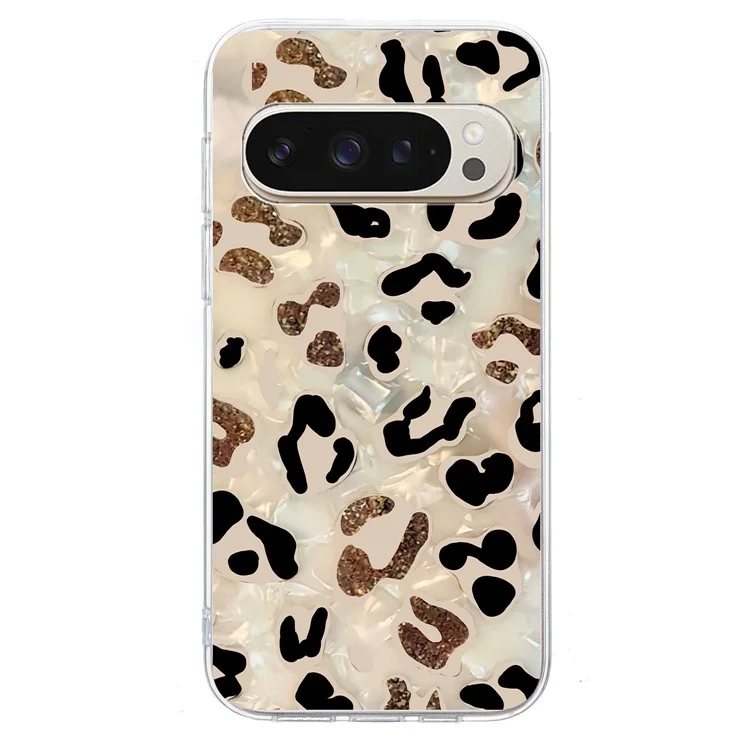 Para o Google Pixel 9 / 9 Pro Case Pattern Printing Shockproof Soft TPU Phone Cover - Leopard Print