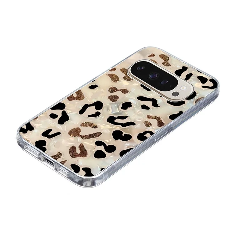 Para o Google Pixel 9 / 9 Pro Case Pattern Printing Shockproof Soft TPU Phone Cover - Leopard Print